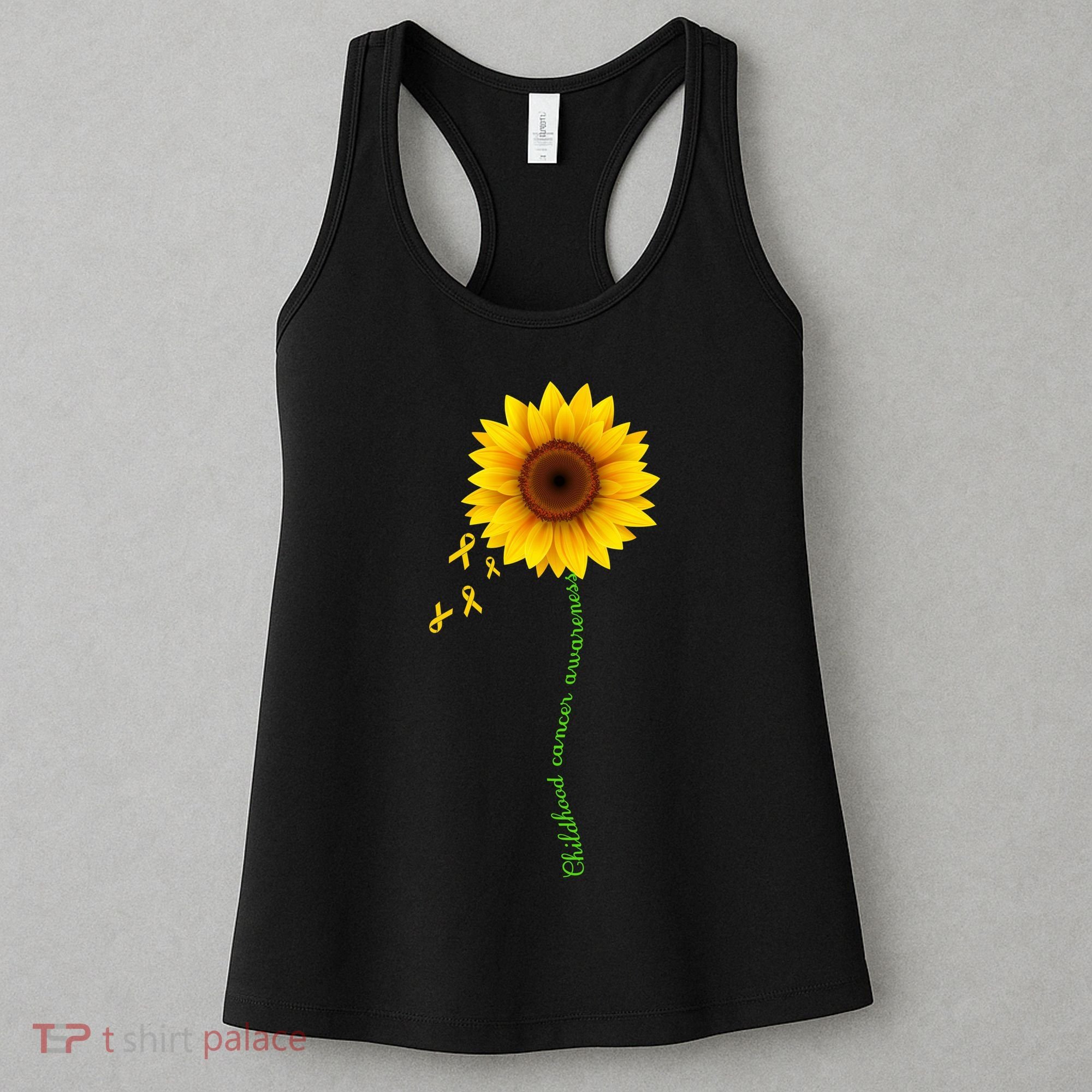 Children's Cancer Awareness Sunflower Women's Tank Top