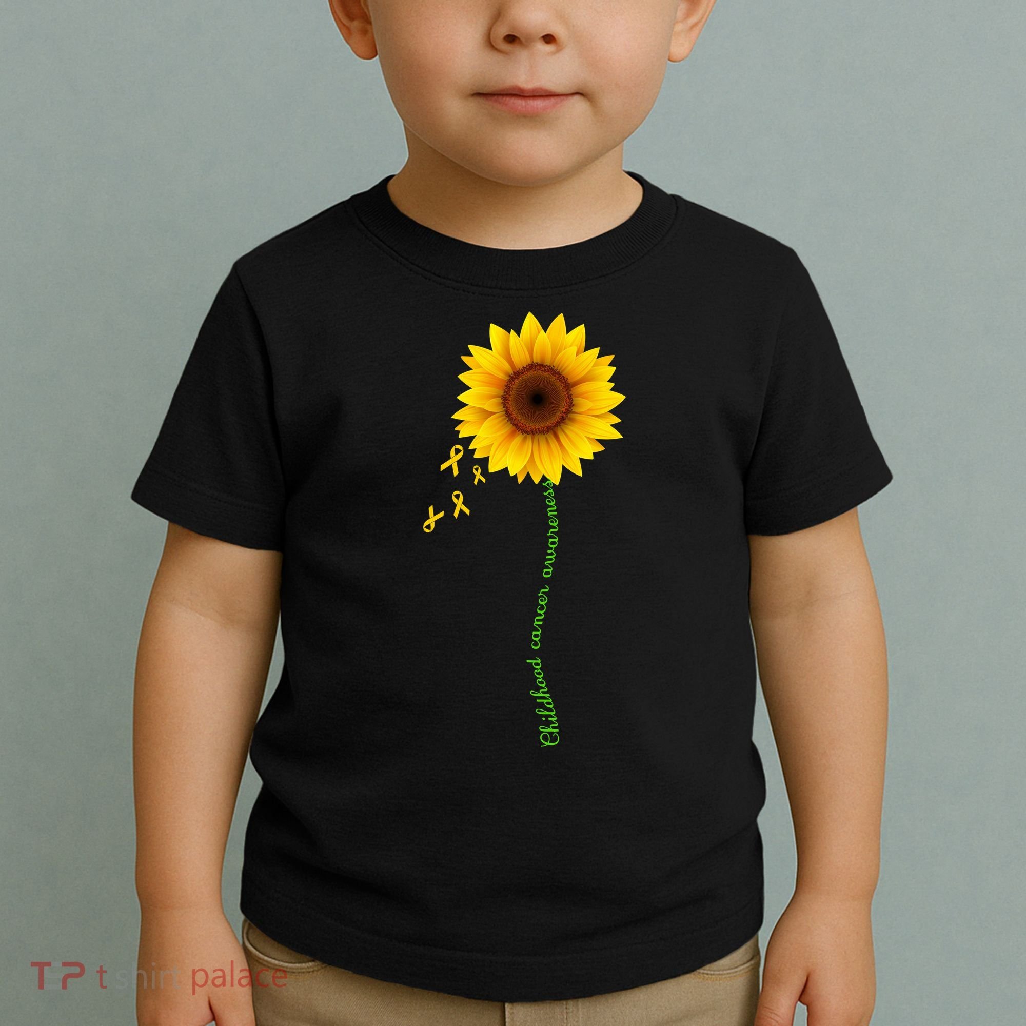 Children's Cancer Awareness Sunflower Toddler T-Shirt