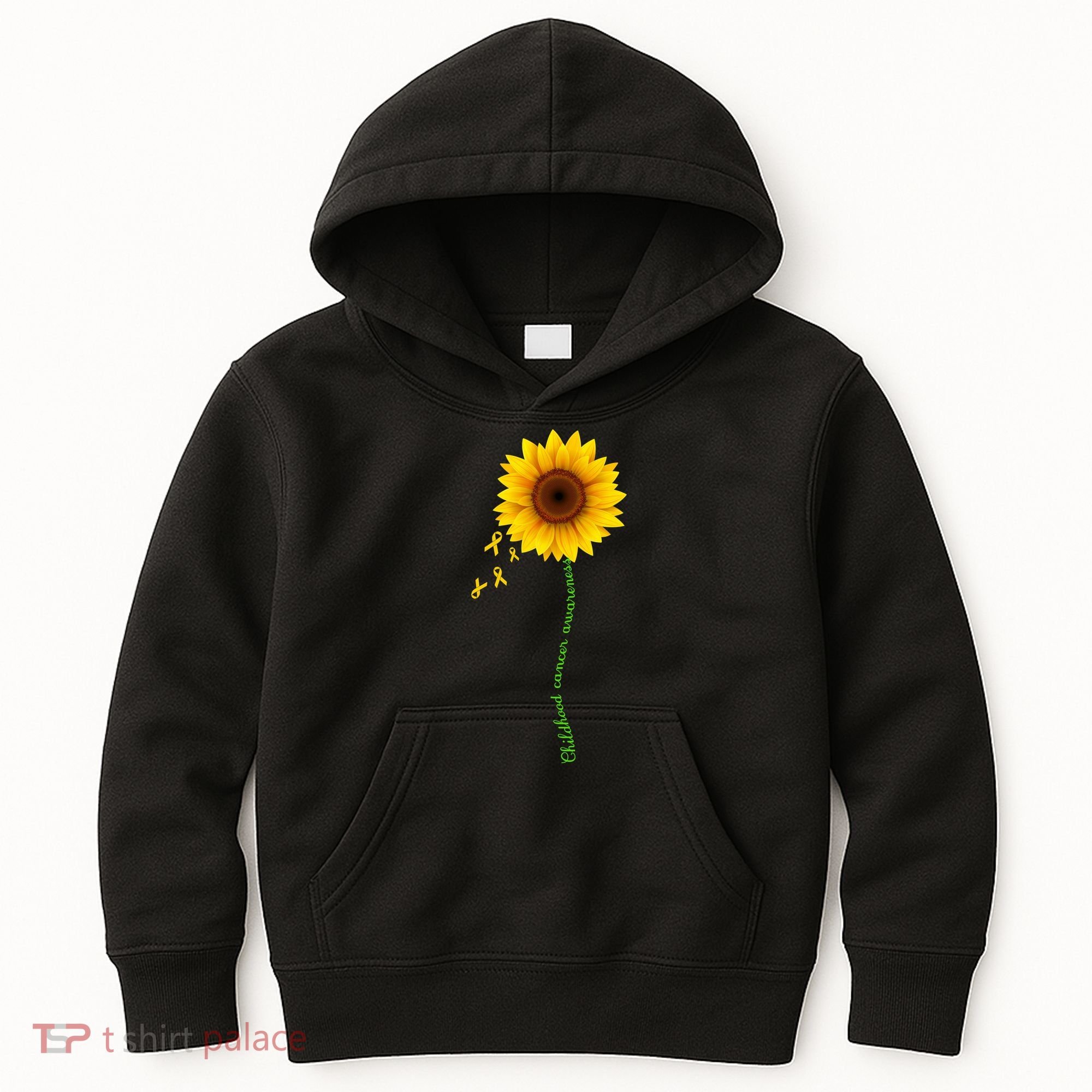 Children's Cancer Awareness Sunflower Kids Hoodie