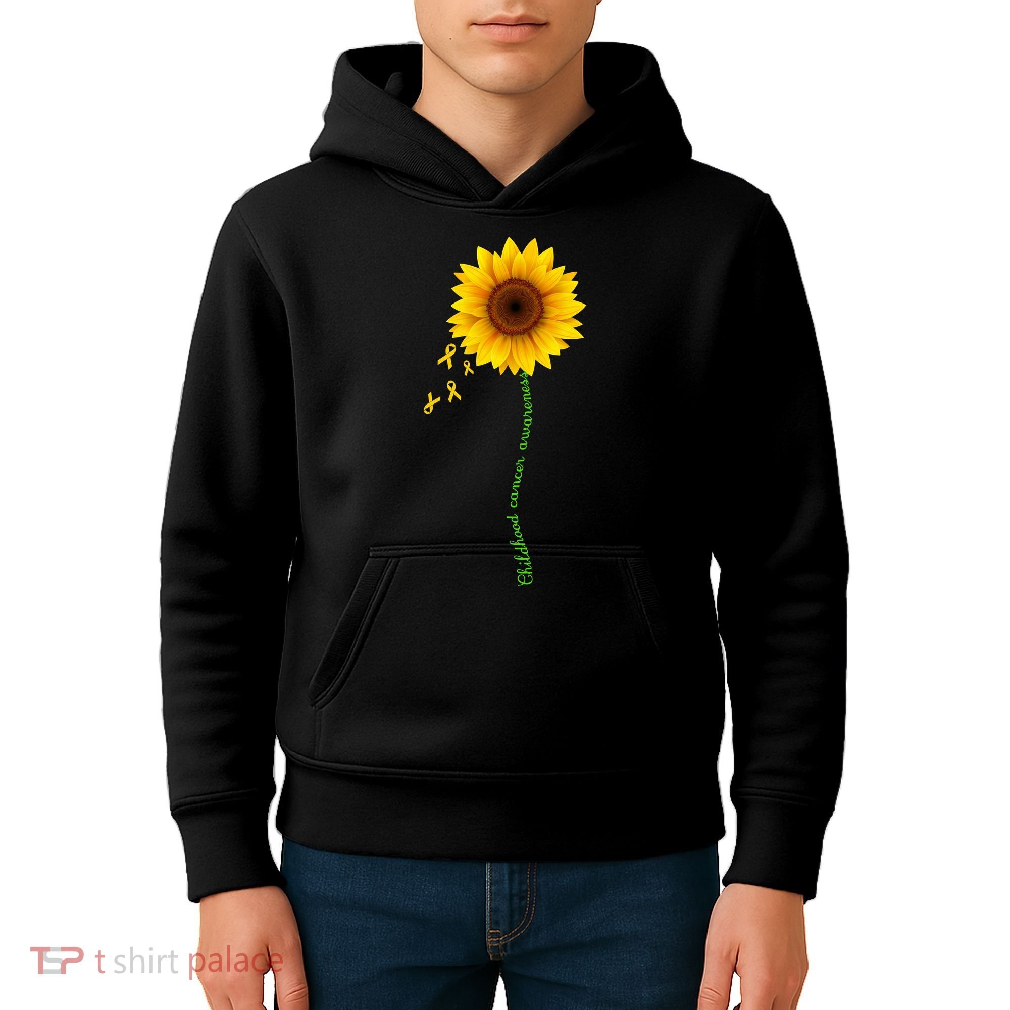 Children's Cancer Awareness Sunflower Kids Hoodie