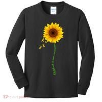 Children's Cancer Awareness Sunflower Kids Long Sleeve Shirt thumb 0
