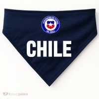 Chile Chilean Flag Soccer Futbol USA-Made Doggie Bandana thumb 0