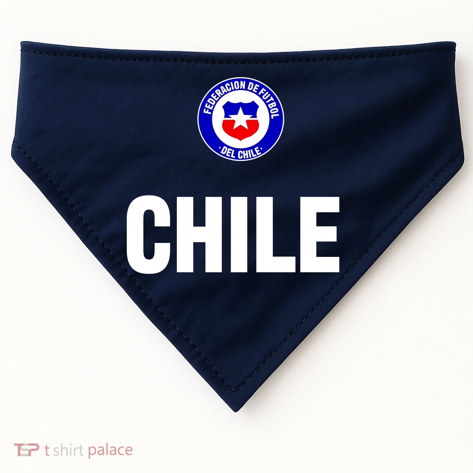 Chile Chilean Flag Soccer Futbol USA-Made Doggie Bandana