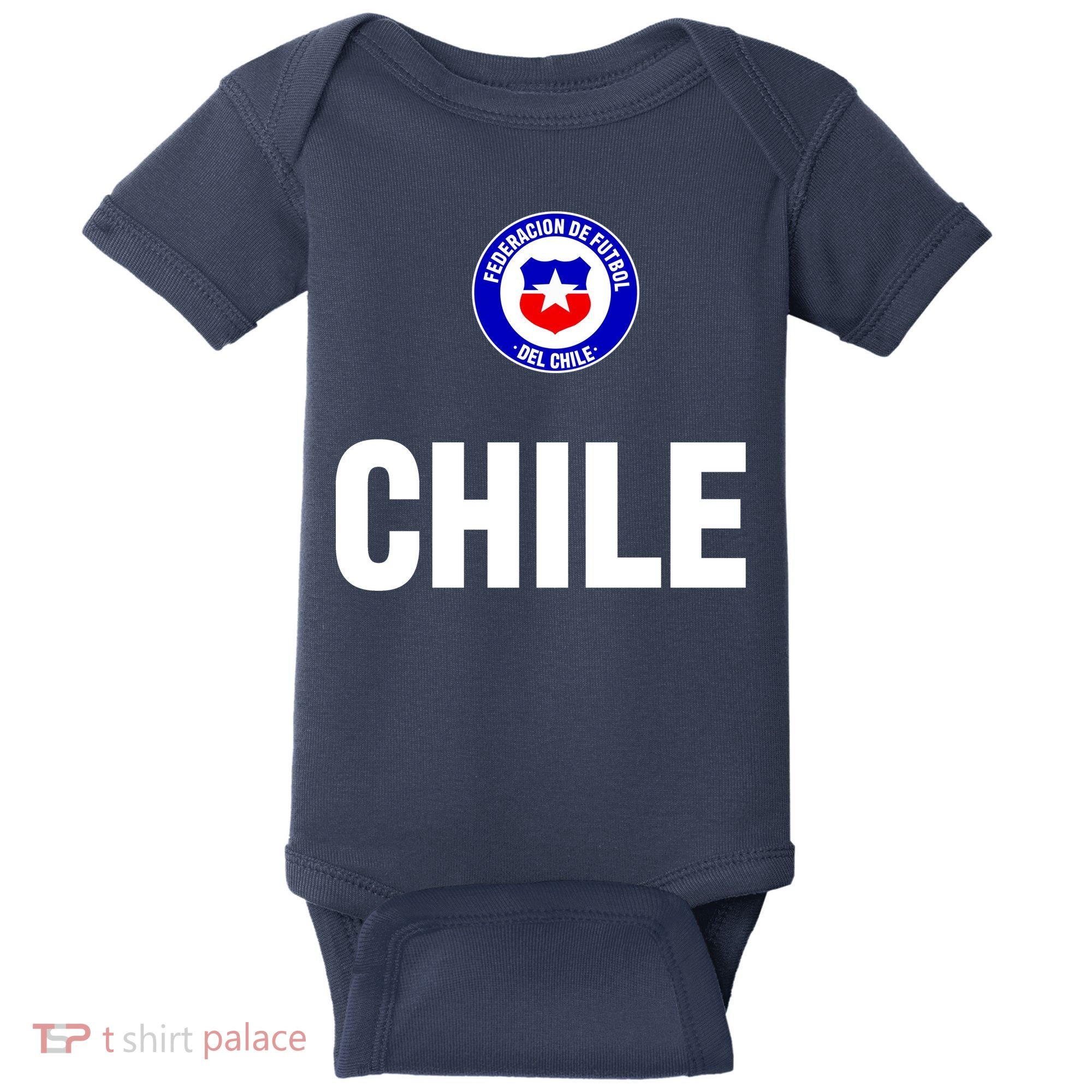 Chile Chilean Flag Soccer Futbol Baby Bodysuit