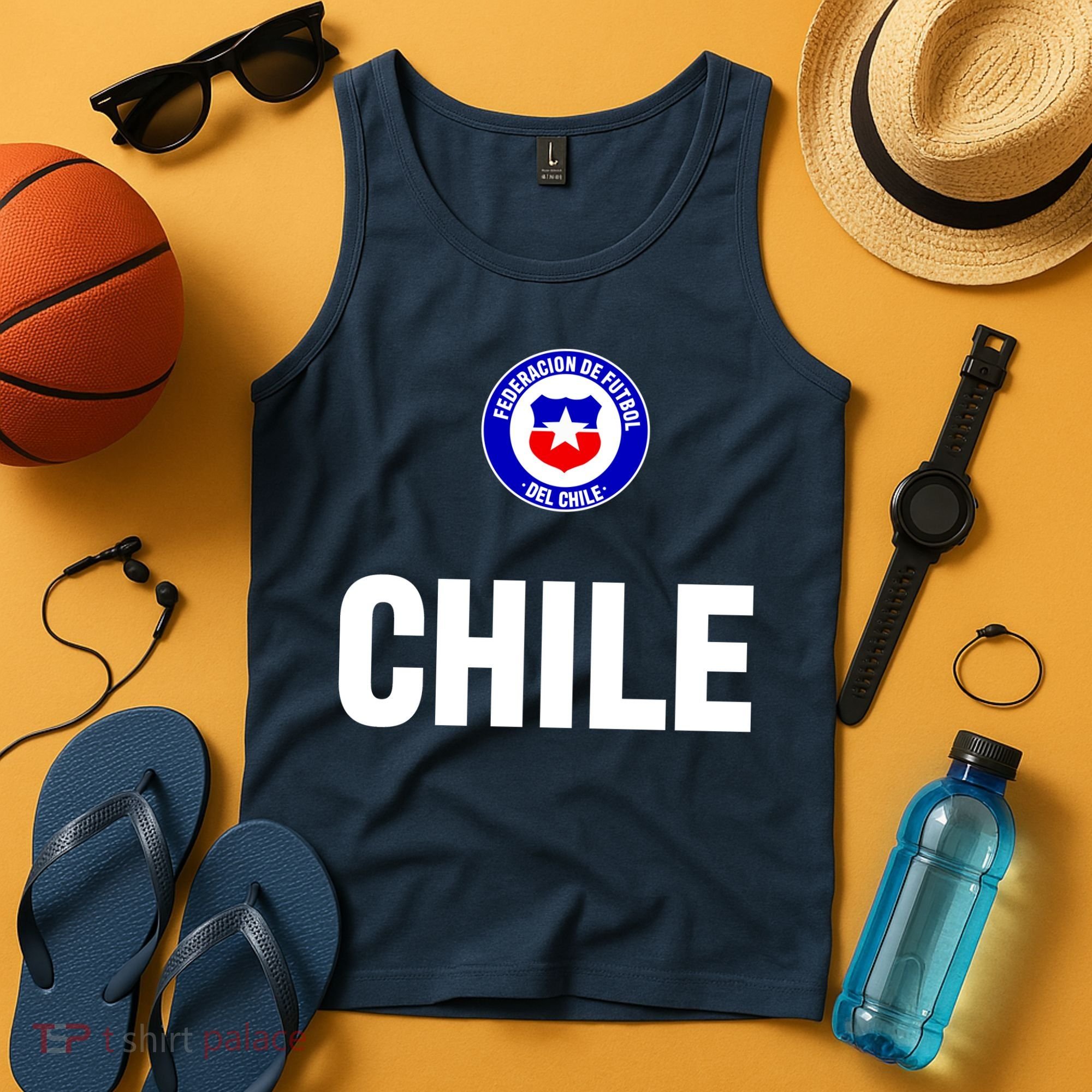Chile Chilean Flag Soccer Futbol Tank Top
