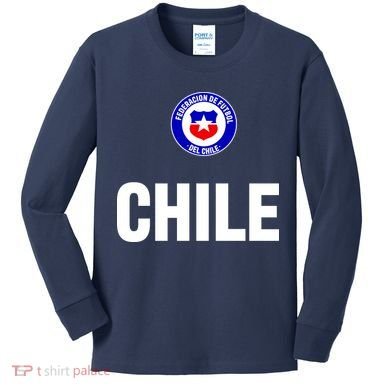 Chile Chilean Flag Soccer Futbol Kids Long Sleeve Shirt