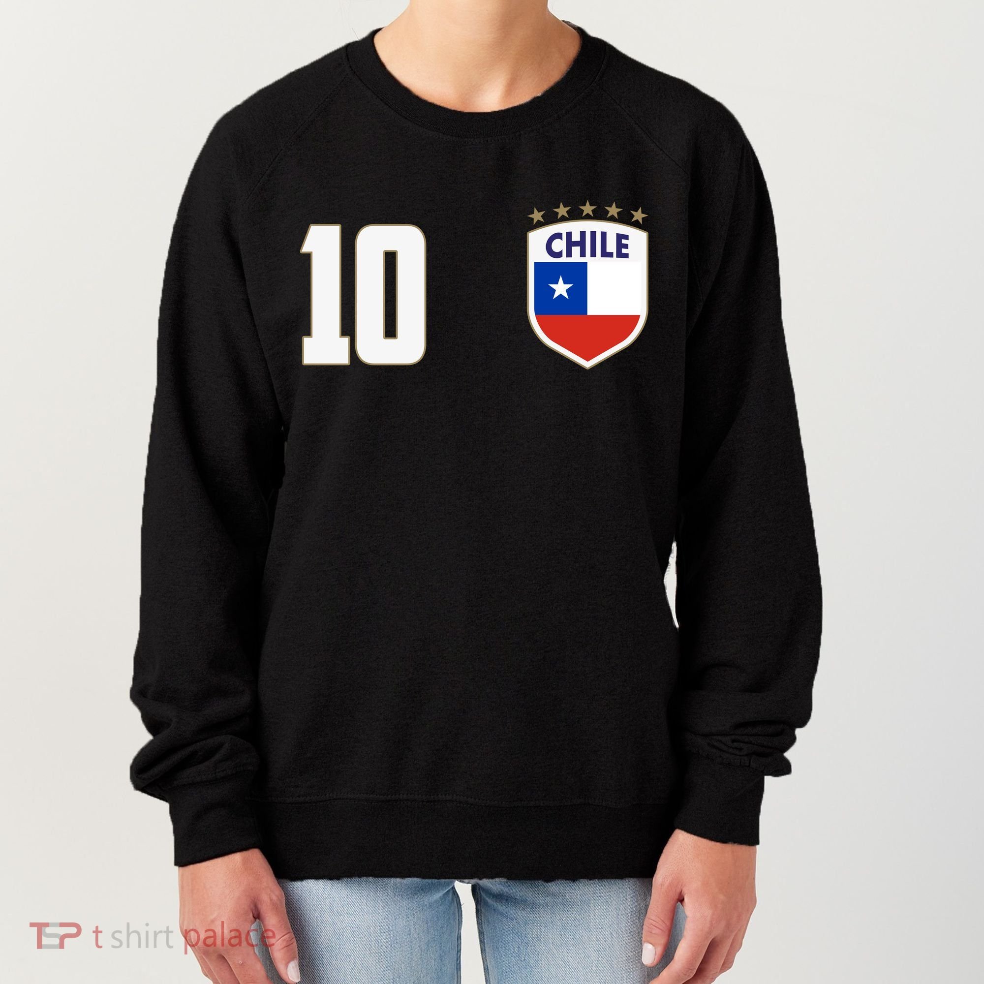 Chile Flag Shield Logo Futbol Soccer World Cup Women's Sweatshirt