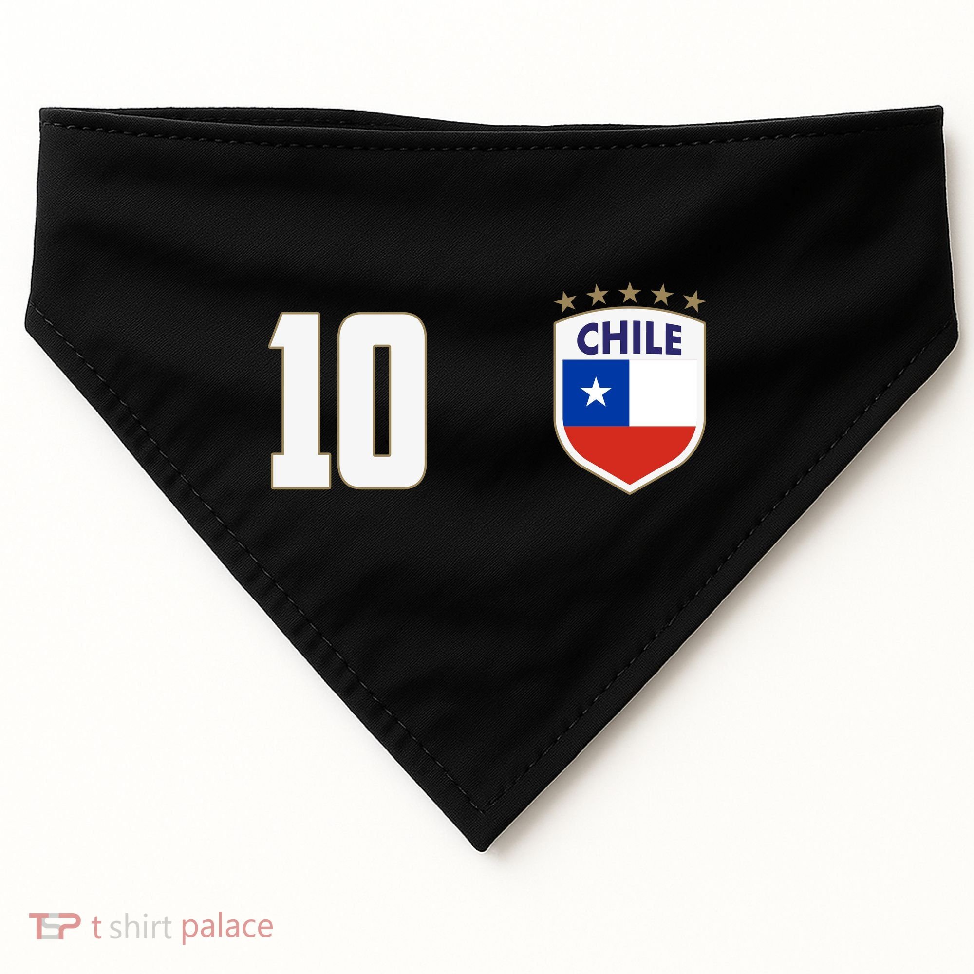 Chile Flag Shield Logo Futbol Soccer World Cup USA-Made Doggie Bandana