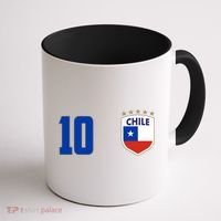 Chile Flag Shield Logo Futbol Soccer World Cup Coffee Mug thumb 1