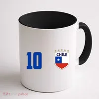 Chile Flag Shield Logo Futbol Soccer World Cup Coffee Mug thumb 1