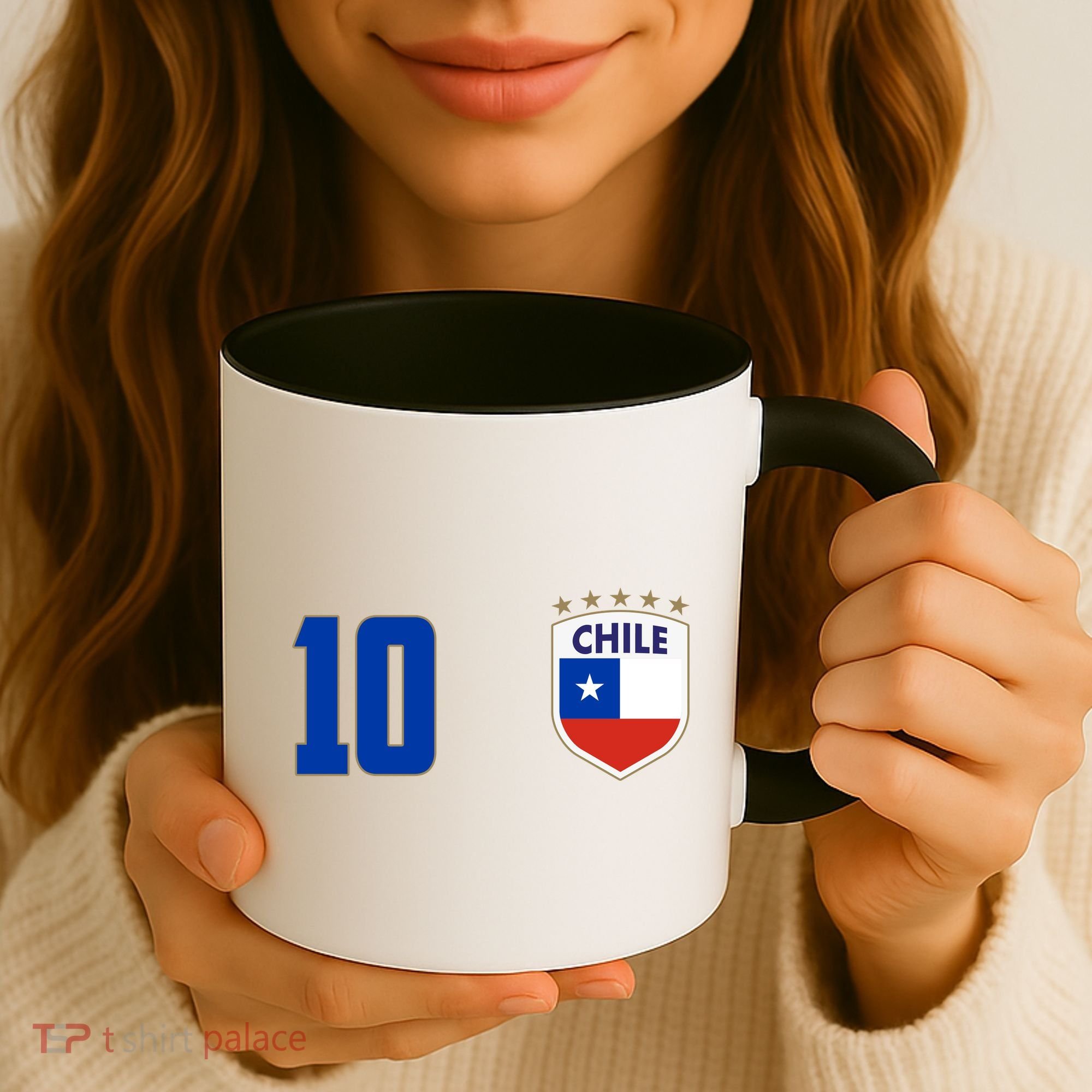 Chile Flag Shield Logo Futbol Soccer World Cup Coffee Mug