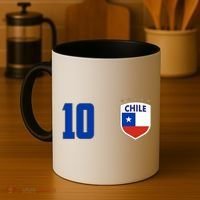 Chile Flag Shield Logo Futbol Soccer World Cup Coffee Mug thumb 4