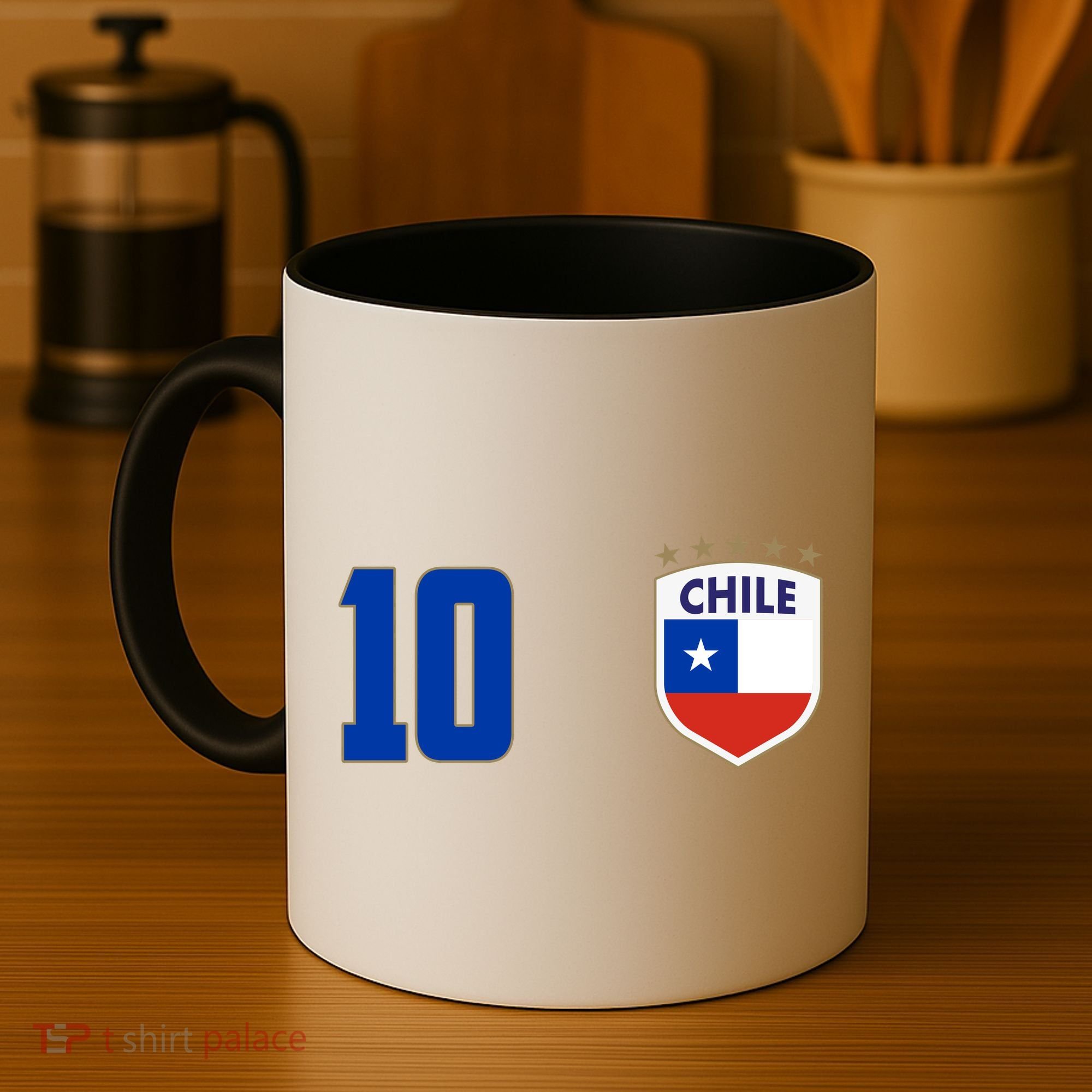 Chile Flag Shield Logo Futbol Soccer World Cup Coffee Mug