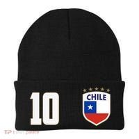 Chile Flag Shield Logo Futbol Soccer World Cup Beanie thumb 0