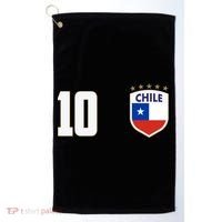 Chile Flag Shield Logo Futbol Soccer World Cup Golf Towel thumb 0