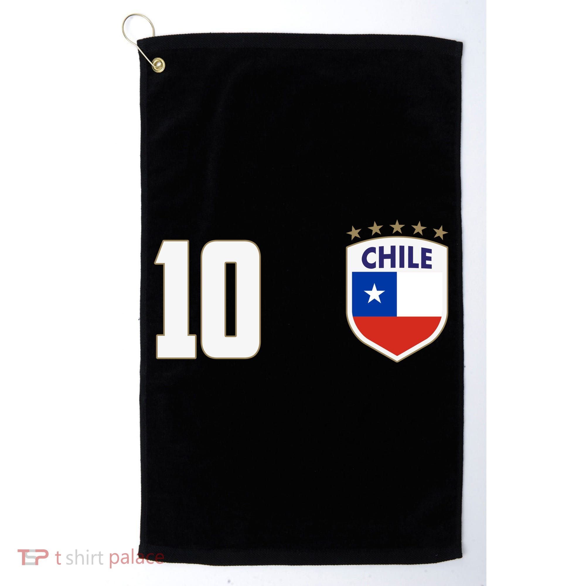 Chile Flag Shield Logo Futbol Soccer World Cup Golf Towel