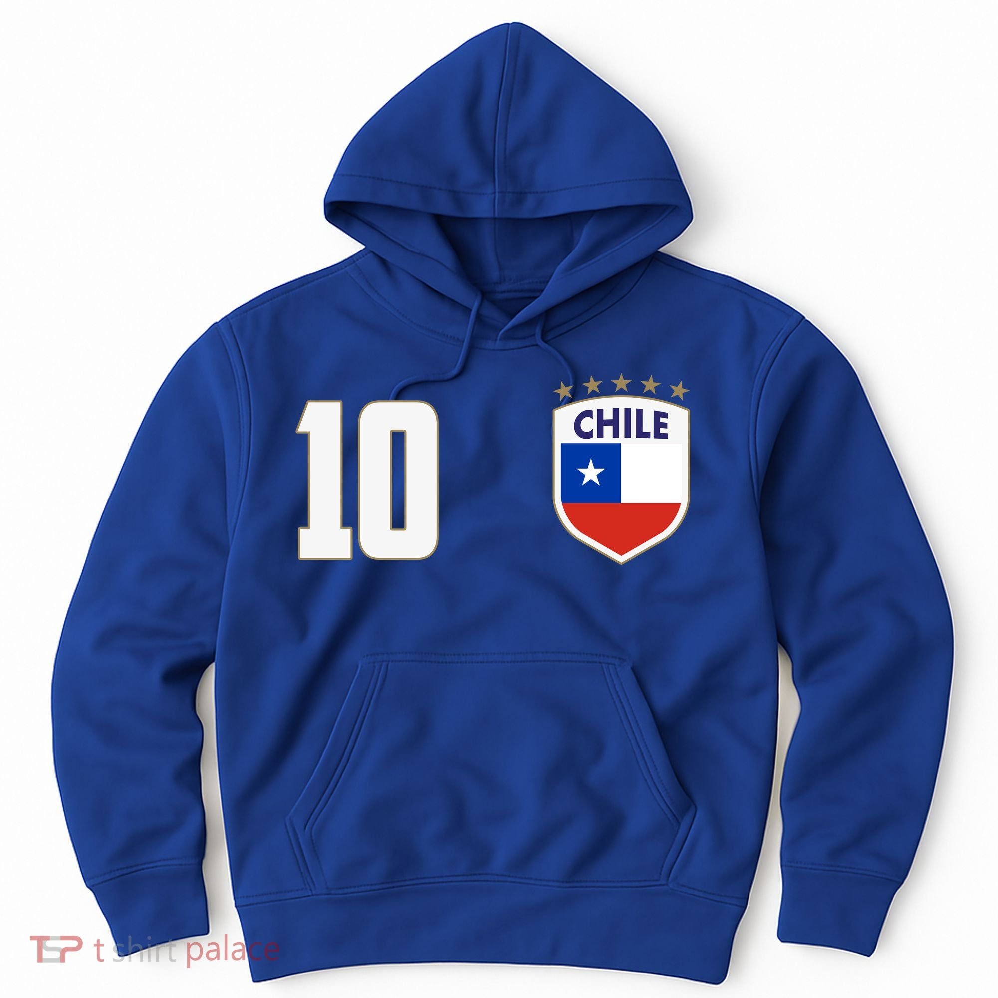 Chile Flag Shield Logo Futbol Soccer World Cup Hoodie