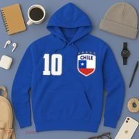 Chile Flag Shield Logo Futbol Soccer World Cup Hoodie thumb 3