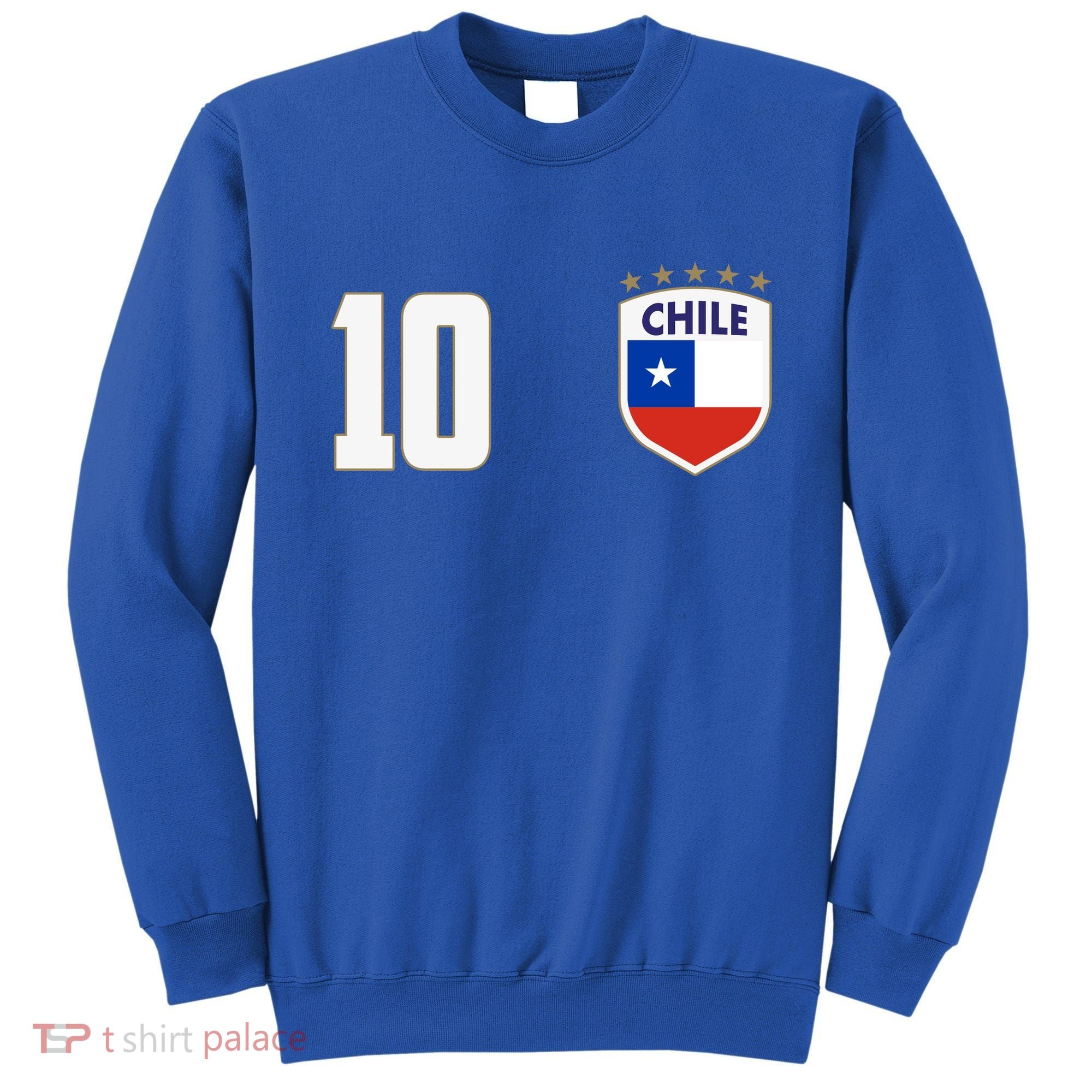 Chile Flag Shield Logo Futbol Soccer World Cup Sweatshirt