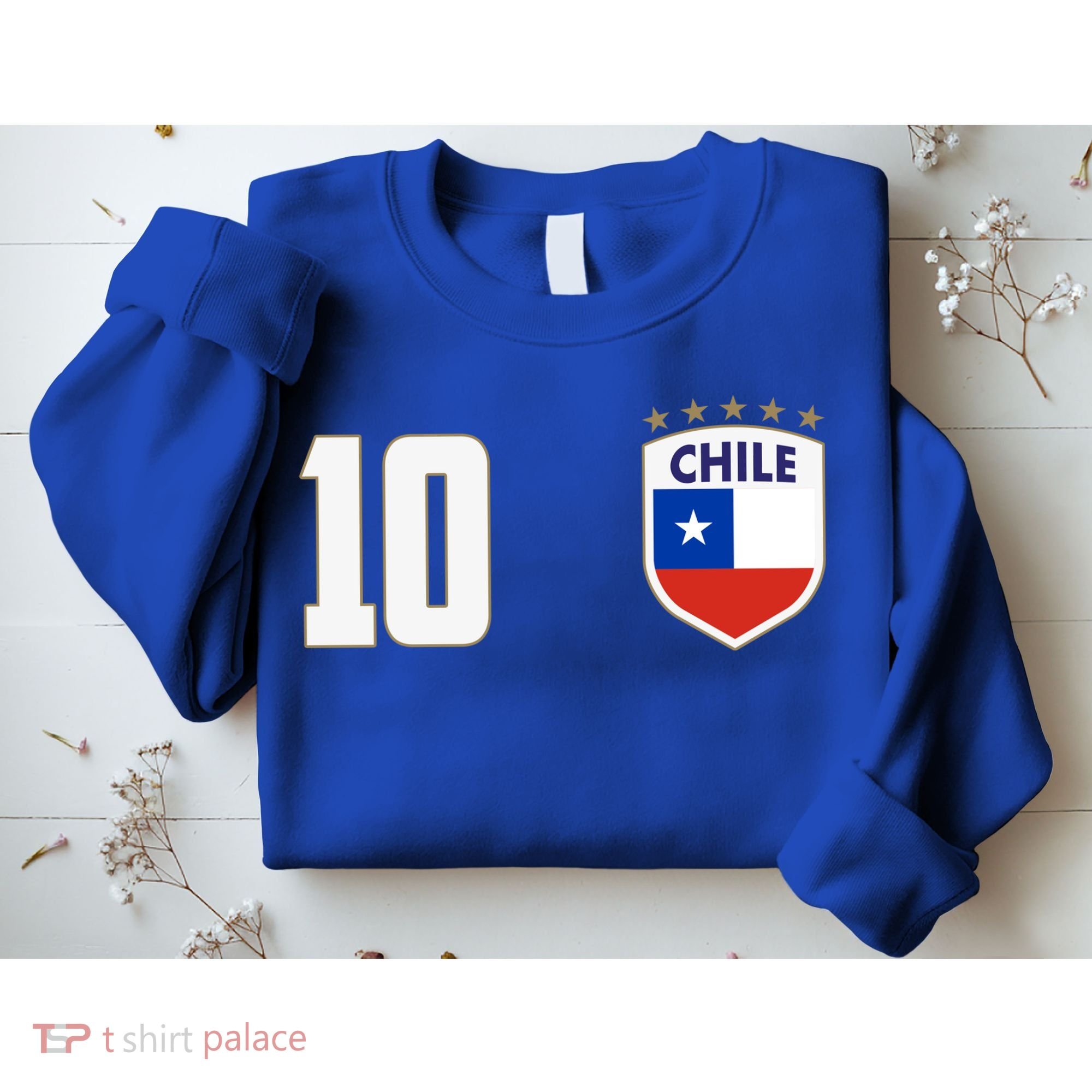 Chile Flag Shield Logo Futbol Soccer World Cup Sweatshirt