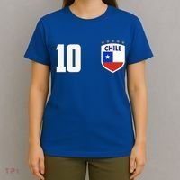 Chile Flag Shield Logo Futbol Soccer World Cup T-Shirt thumb 4
