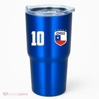 Chile Flag Shield Logo Futbol Soccer World Cup Tumbler thumb 0