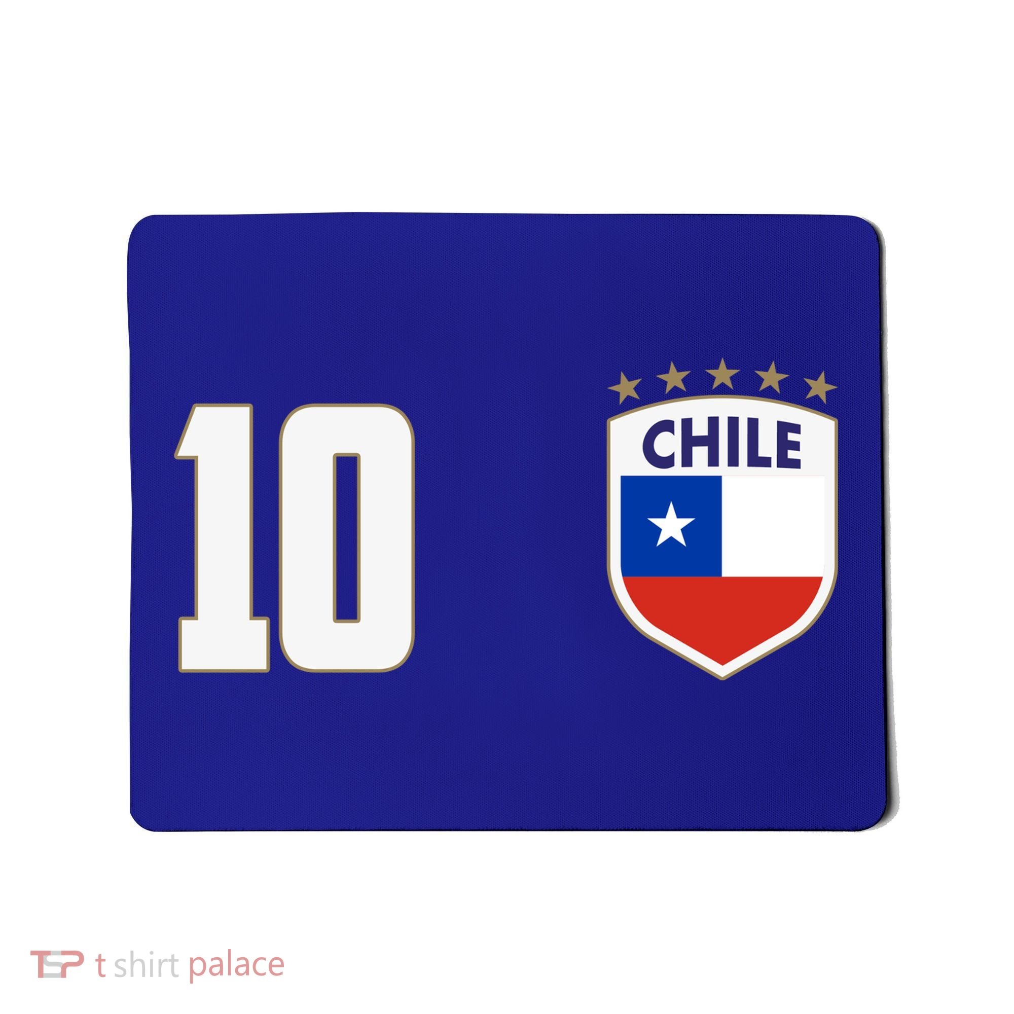 Chile Flag Shield Logo Futbol Soccer World Cup Mousepad