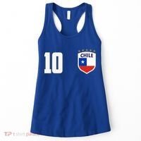 Chile Flag Shield Logo Futbol Soccer World Cup Women's Tank Top thumb 0