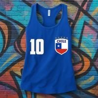 Chile Flag Shield Logo Futbol Soccer World Cup Women's Tank Top thumb 3