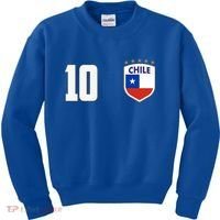 Chile Flag Shield Logo Futbol Soccer World Cup Kids Sweatshirt thumb 0