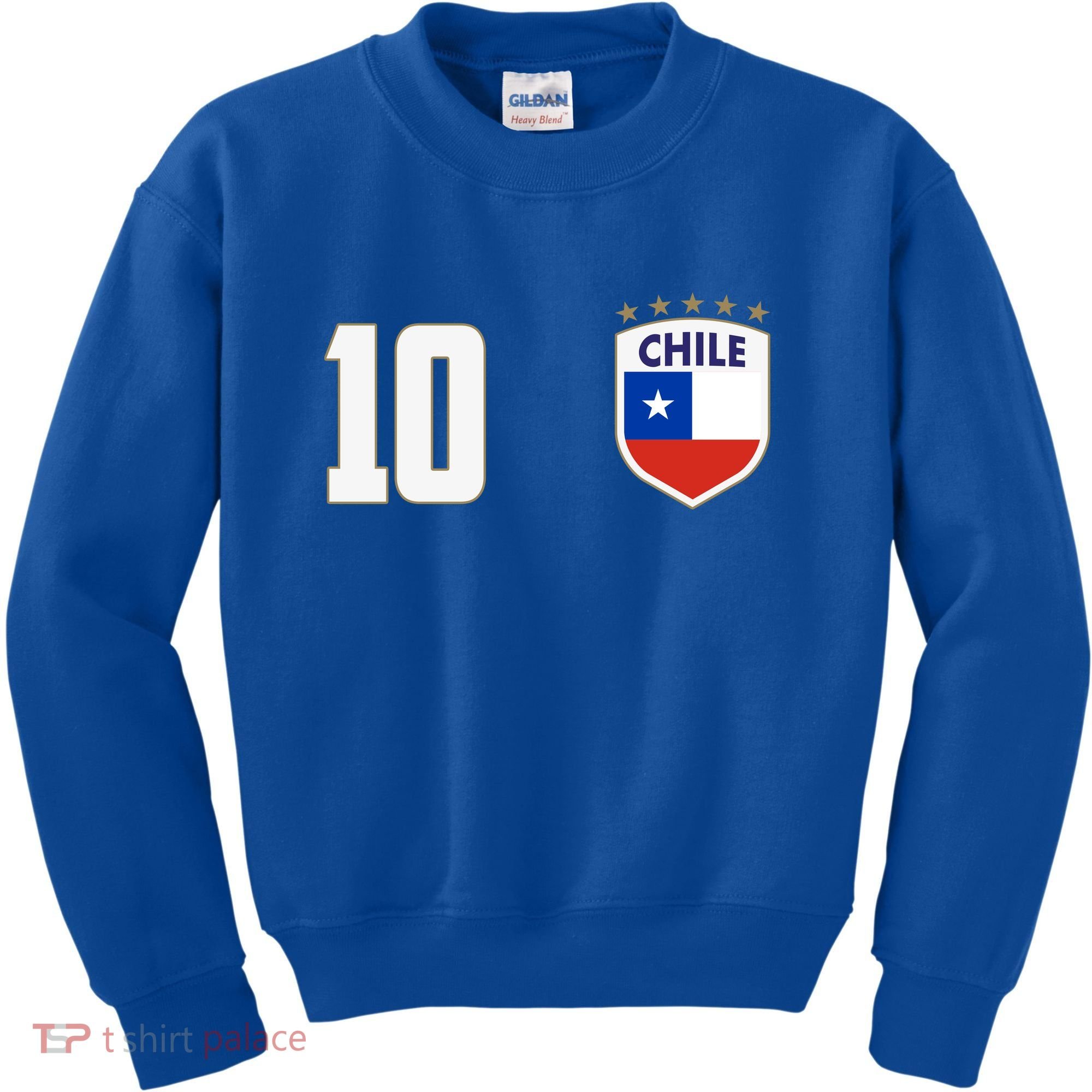 Chile Flag Shield Logo Futbol Soccer World Cup Kids Sweatshirt