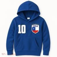 Chile Flag Shield Logo Futbol Soccer World Cup Kids Hoodie thumb 0