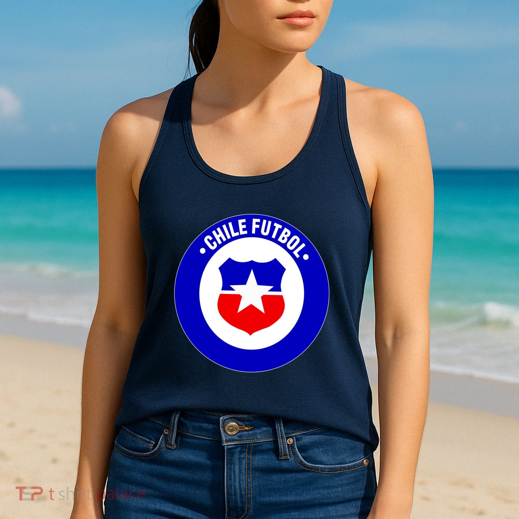 Chile Futbol Soccer Retro National Team Women's Tank Top