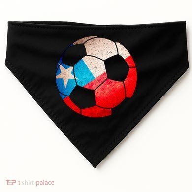 Chile Soccer Ball Flag USA-Made Doggie Bandana