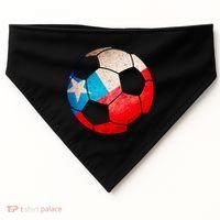 Chile Soccer Ball Flag USA-Made Doggie Bandana thumb 0