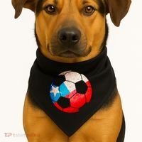 Chile Soccer Ball Flag USA-Made Doggie Bandana thumb 1