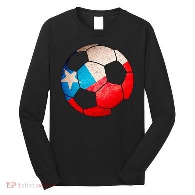 Chile Soccer Ball Flag Long Sleeve Shirt