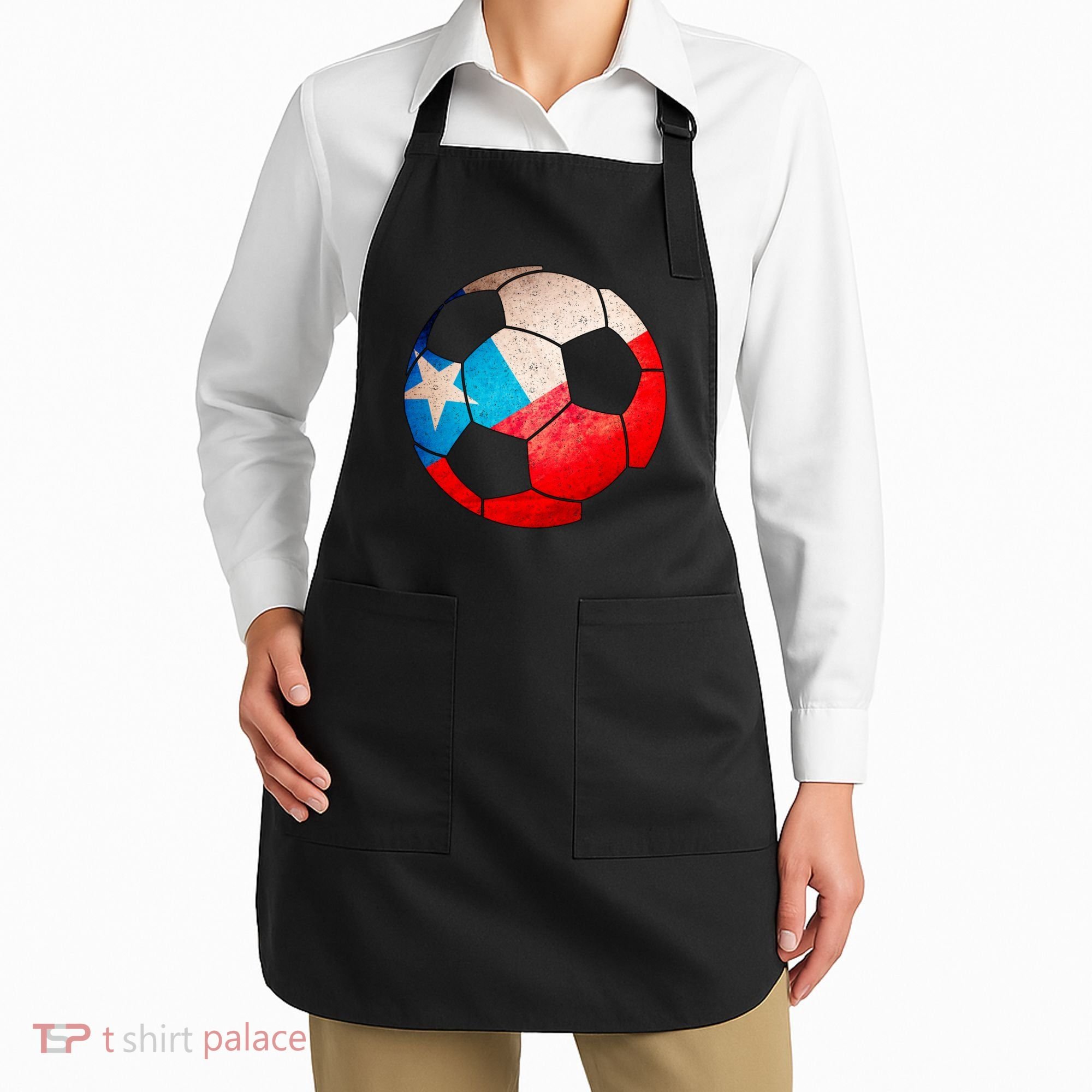 Chile Soccer Ball Flag Apron