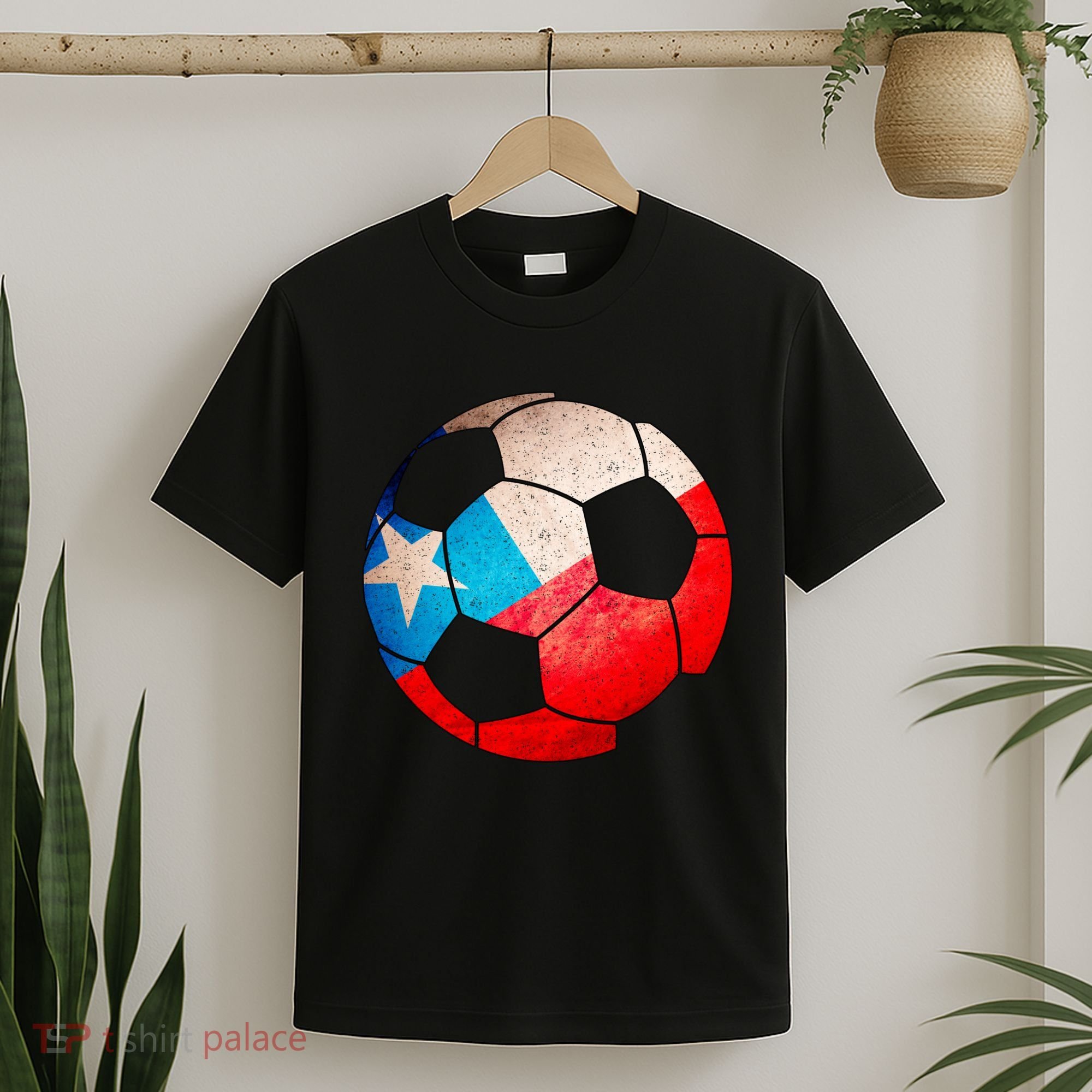 Chile Soccer Ball Flag T-Shirt
