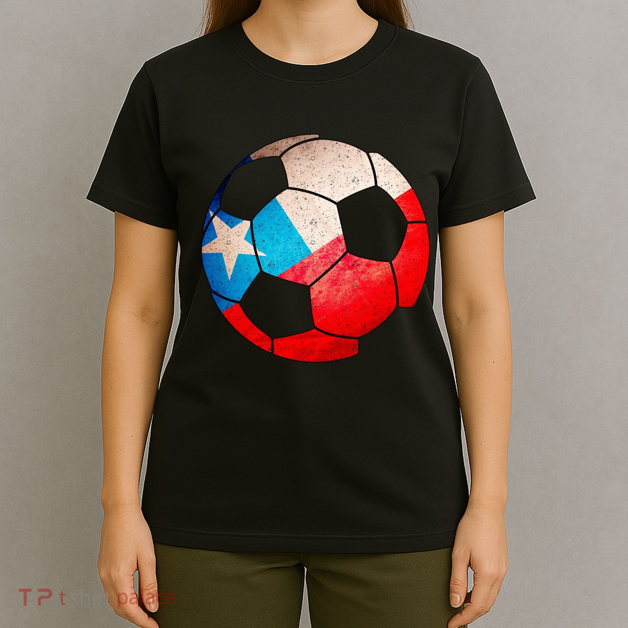 Chile Soccer Ball Flag T-Shirt