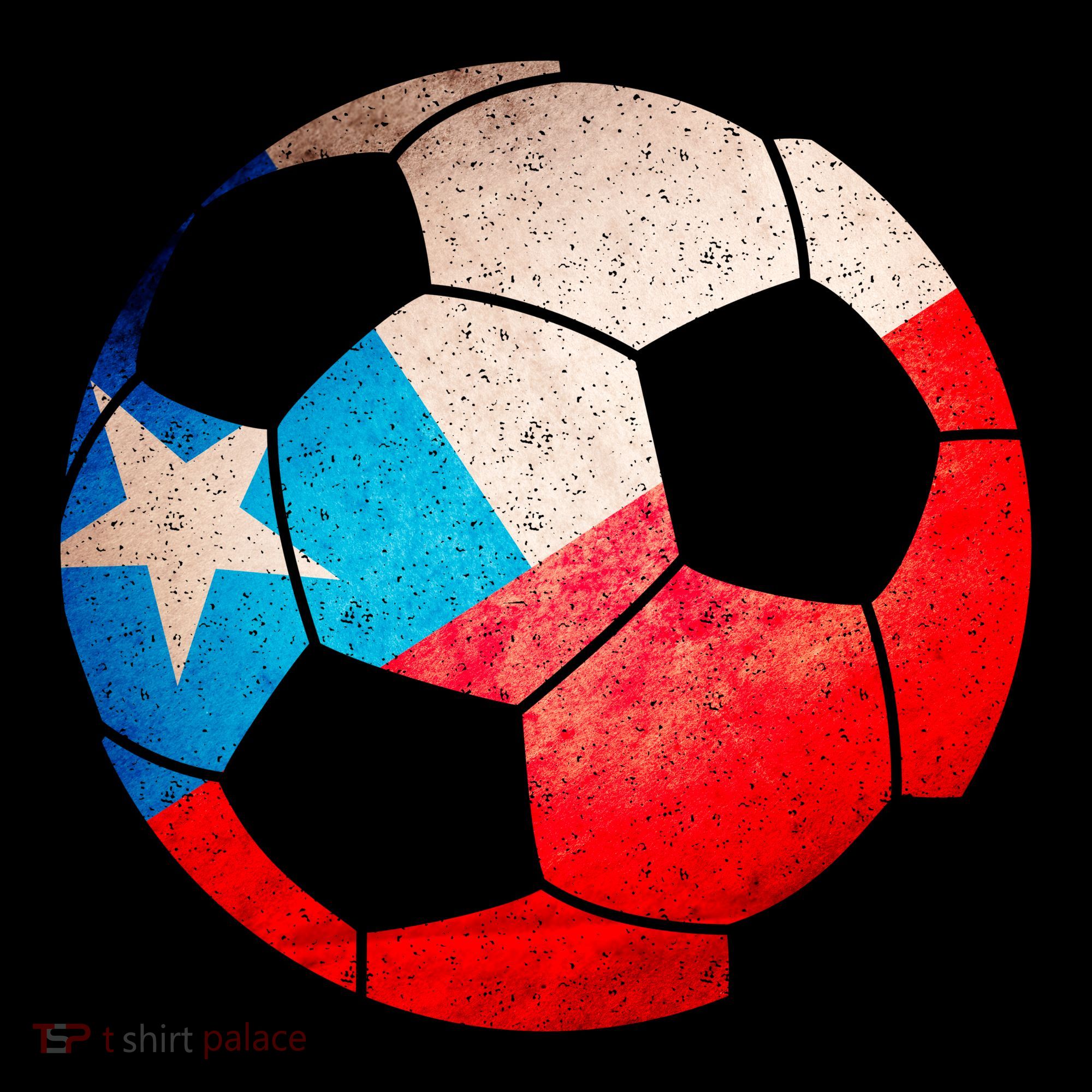 Chile Soccer Ball Flag Button