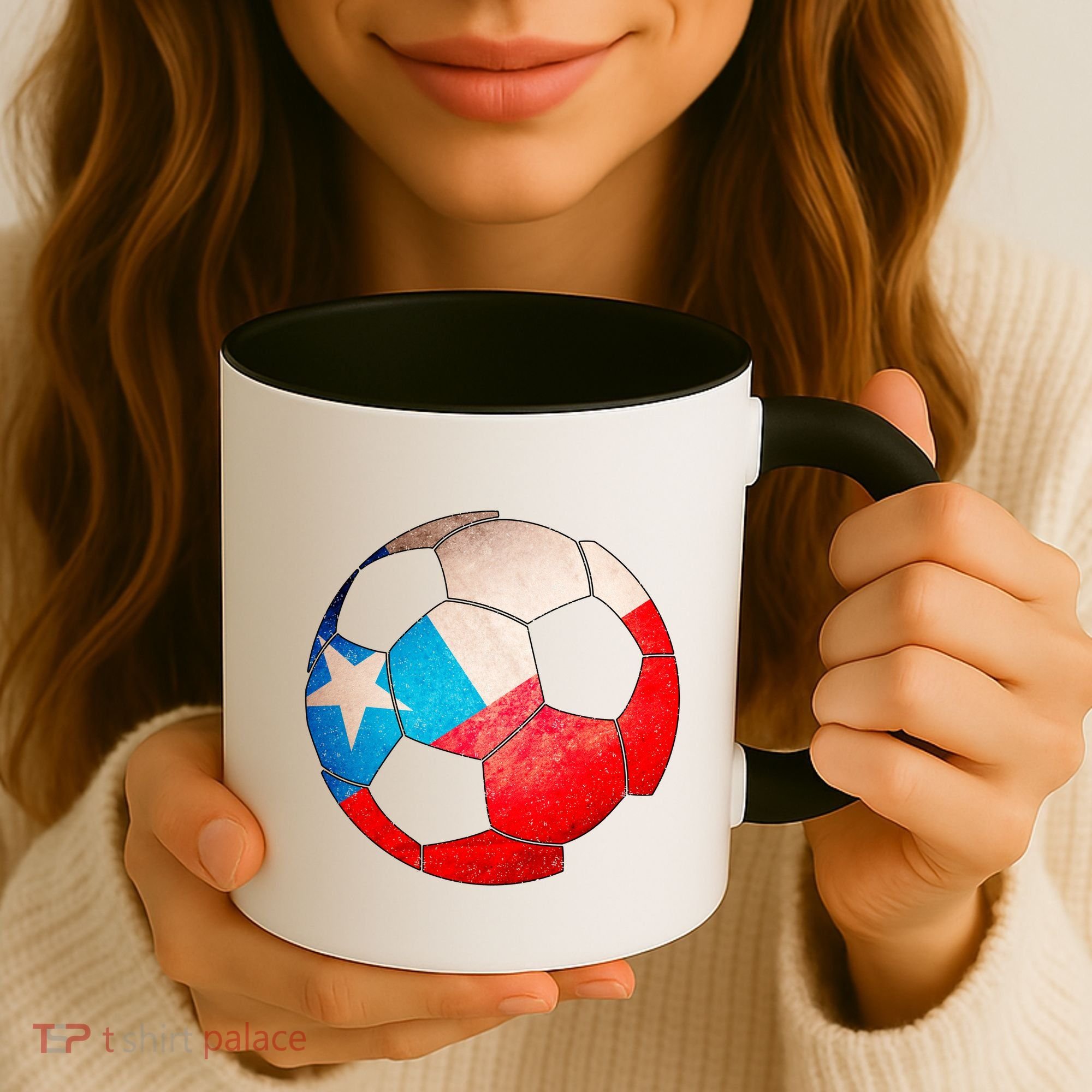 Chile Soccer Ball Flag Coffee Mug