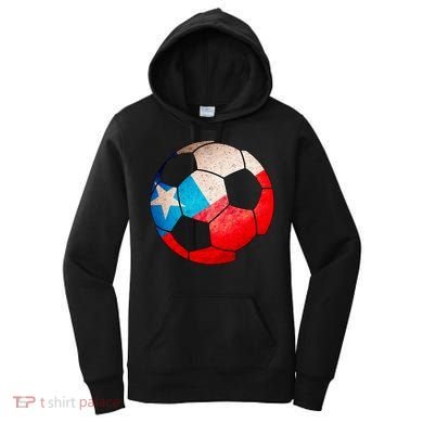Chile Soccer Ball Flag Women's Hoodie