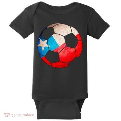 Chile Soccer Ball Flag Baby Bodysuit
