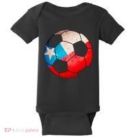 Chile Soccer Ball Flag Baby Bodysuit thumb 0