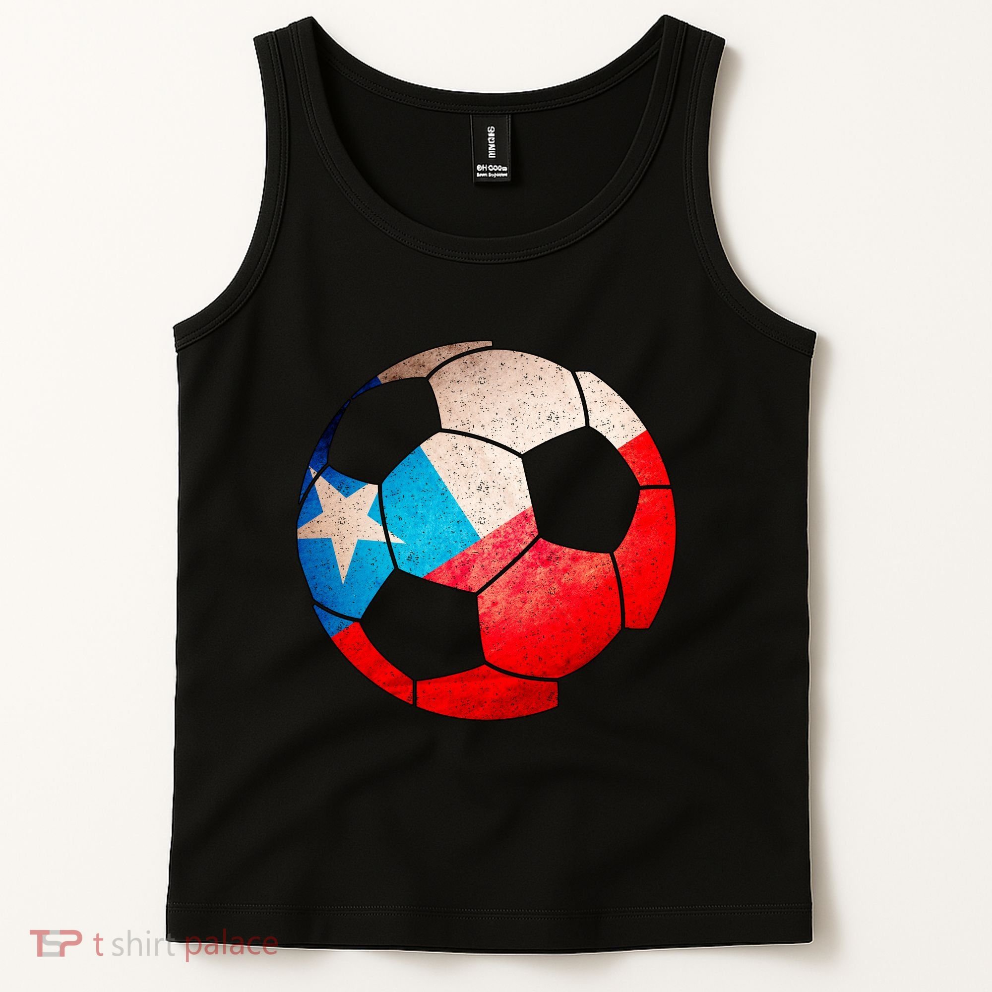 Chile Soccer Ball Flag Tank Top