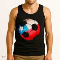 Chile Soccer Ball Flag Tank Top thumb 3