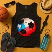 Chile Soccer Ball Flag Tank Top thumb 4