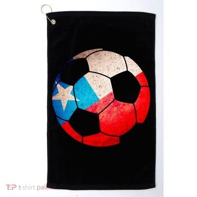 Chile Soccer Ball Flag Golf Towel