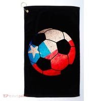 Chile Soccer Ball Flag Golf Towel thumb 0